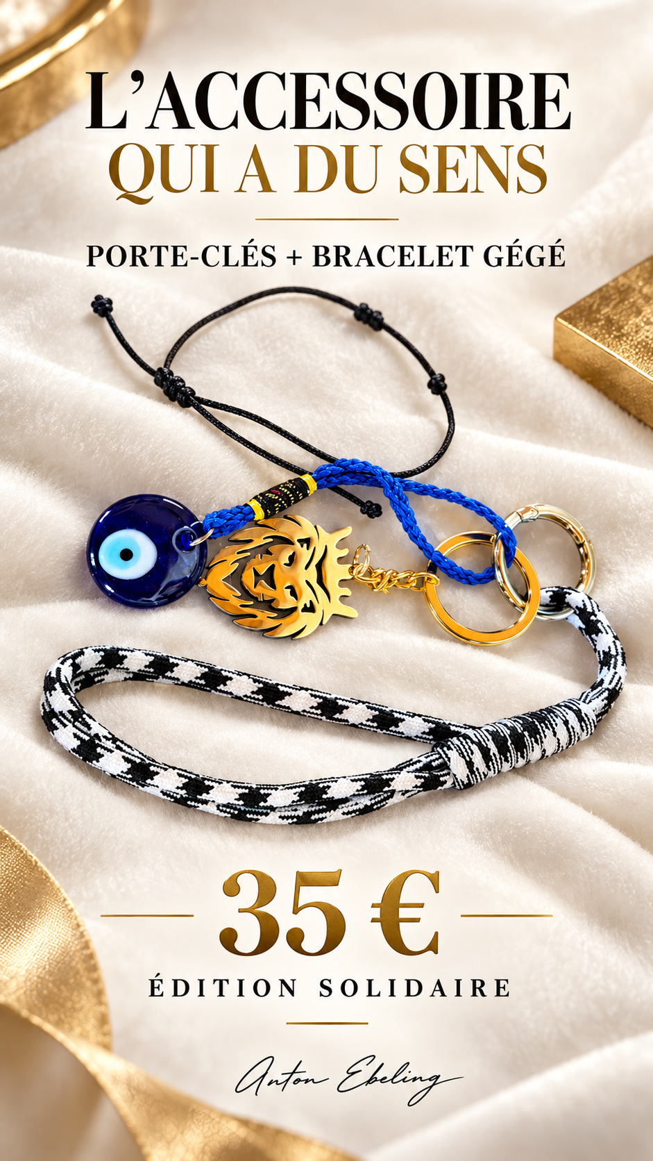 Porte-clef + bracelet Gégé