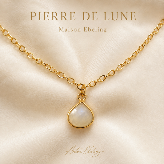Collier pierre de Lune doré